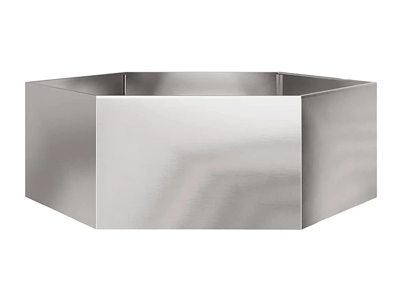 Jardinière bac lit surélevé argenté 138 x 120 x 45 cm 02_0038641