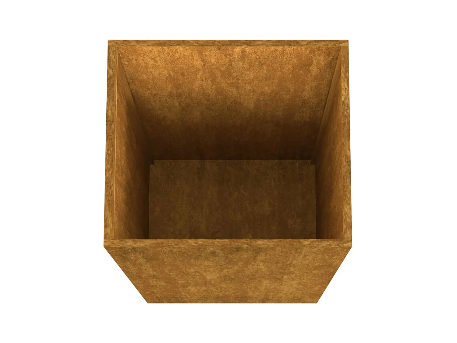 Vassoio per fioriera aiuola rialzata piante fiori terrazzo giardino 32 x 29 x 75 cm acciaio corten marrone 02_0037504