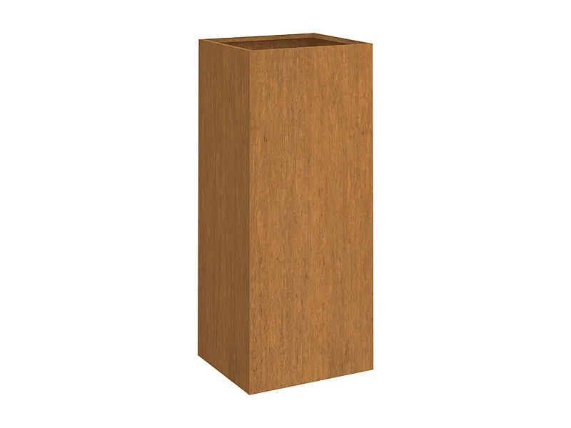 Vassoio per fioriera aiuola rialzata piante fiori terrazzo giardino 32 x 29 x 75 cm acciaio corten marrone 02_0037504