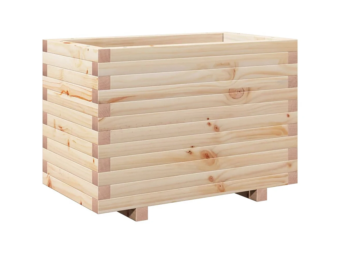 Jardinière bac lit surélevé bois marron 70 x 40 x 49.5 cm 02_0037787