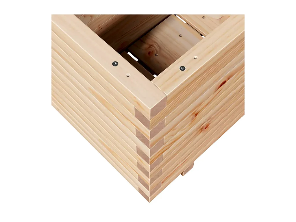 Jardinière bac lit surélevé bois marron 70 x 40 x 49.5 cm 02_0037787