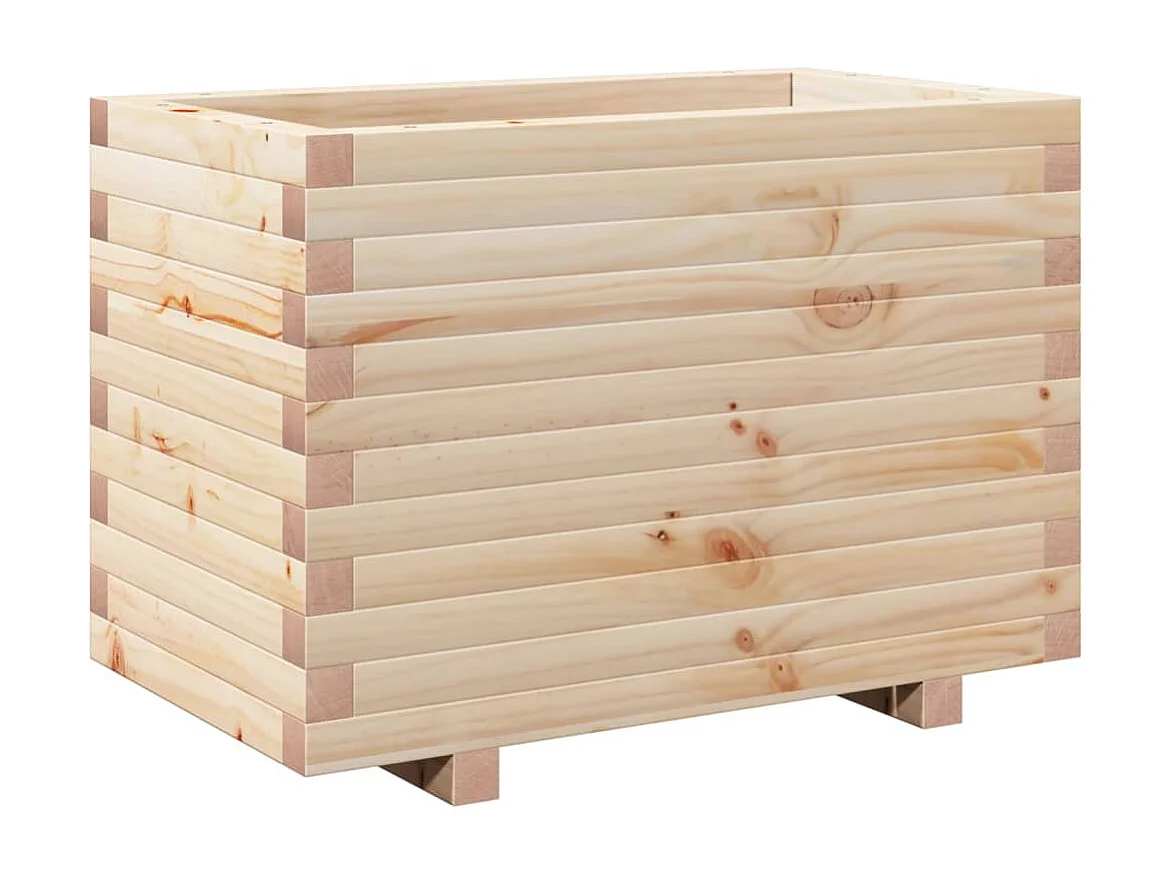 Vassoio per fioriera aiuola rialzata piante fiori terrazza giardino 70 x 40 x 49,5 cm legno di pino massiccio marrone 02_0037787