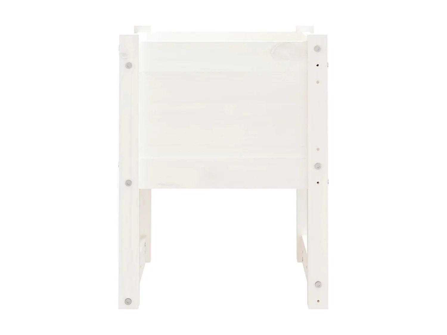 Macetero bancal elevado plantas flores terraza jardín 40 x 40 x 52,5 cm madera maciza de pino blanco 02_0037574