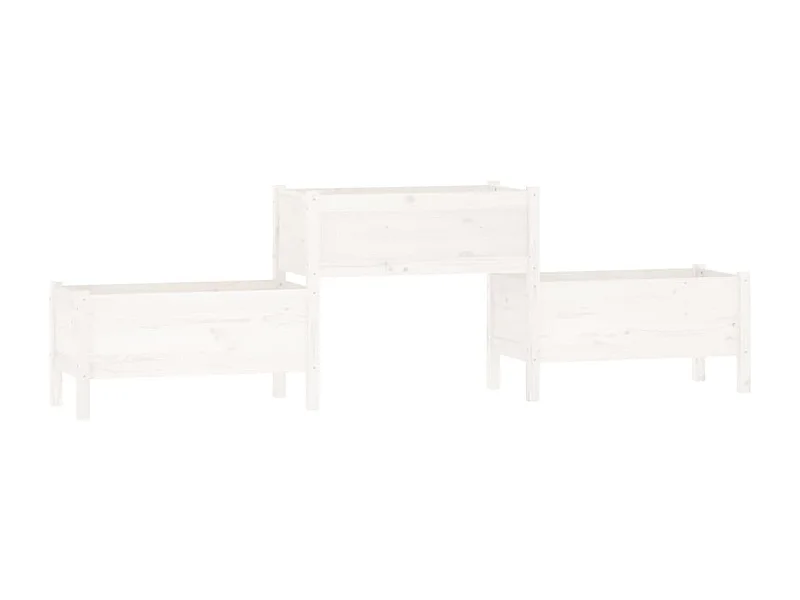 Jardinière bac lit surélevé bois blanche 245.5 x 44 x 75 cm 02_0037476