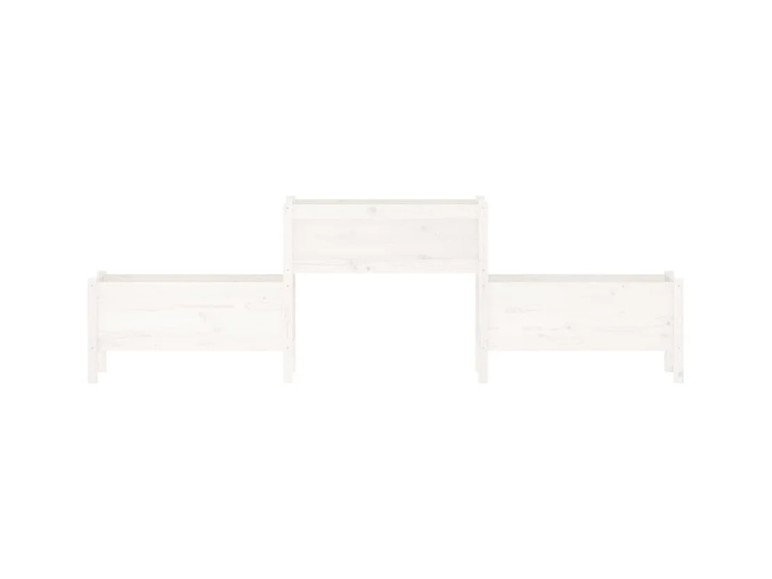 Jardinière bac lit surélevé bois blanche 245.5 x 44 x 75 cm 02_0037476