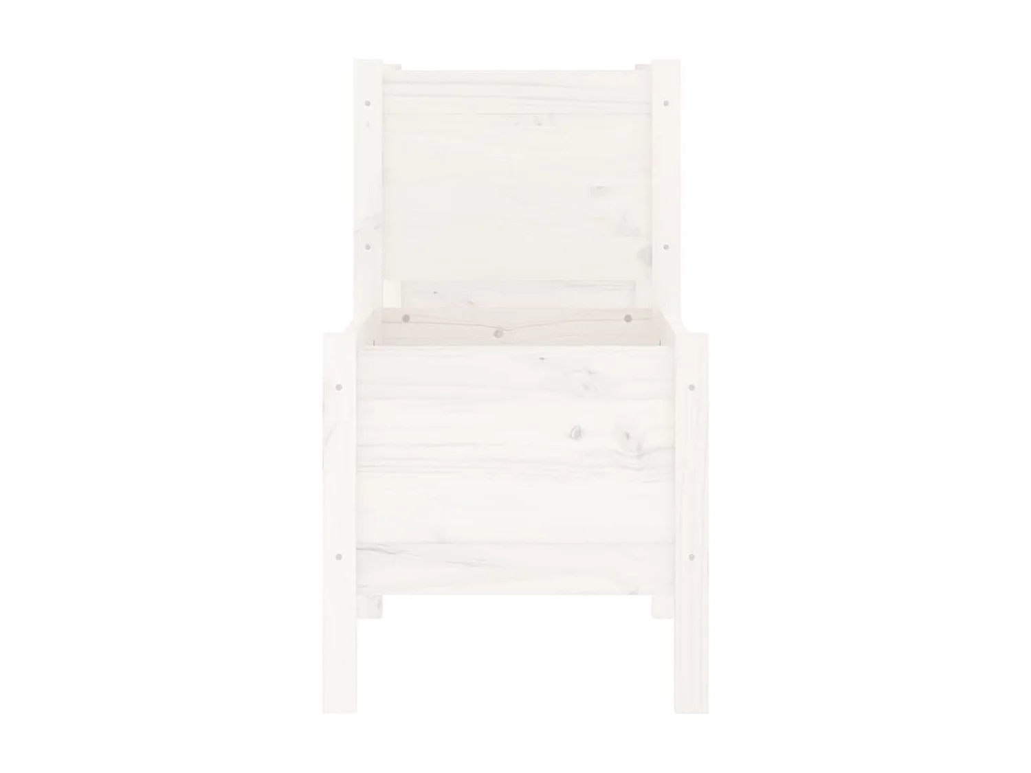 Macetero bancal elevado plantas flores terraza jardín 245,5 x 44 x 75 cm madera maciza de pino blanco 02_0037476