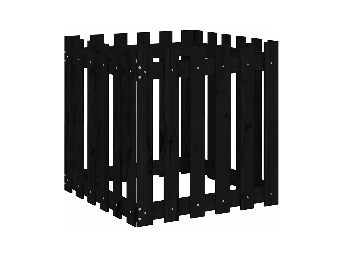 Jardinière bac lit surélevé noire 60 x 60 x 60 cm 02_0038110