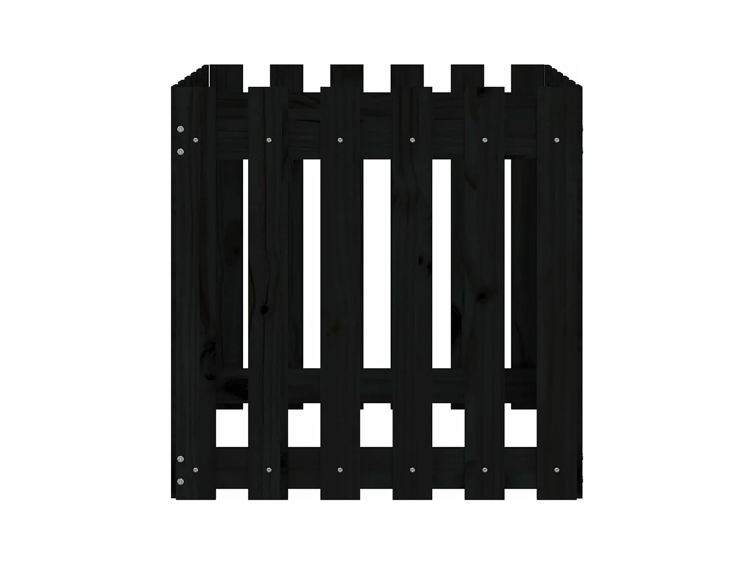 Jardinière bac lit surélevé noire 60 x 60 x 60 cm 02_0038110