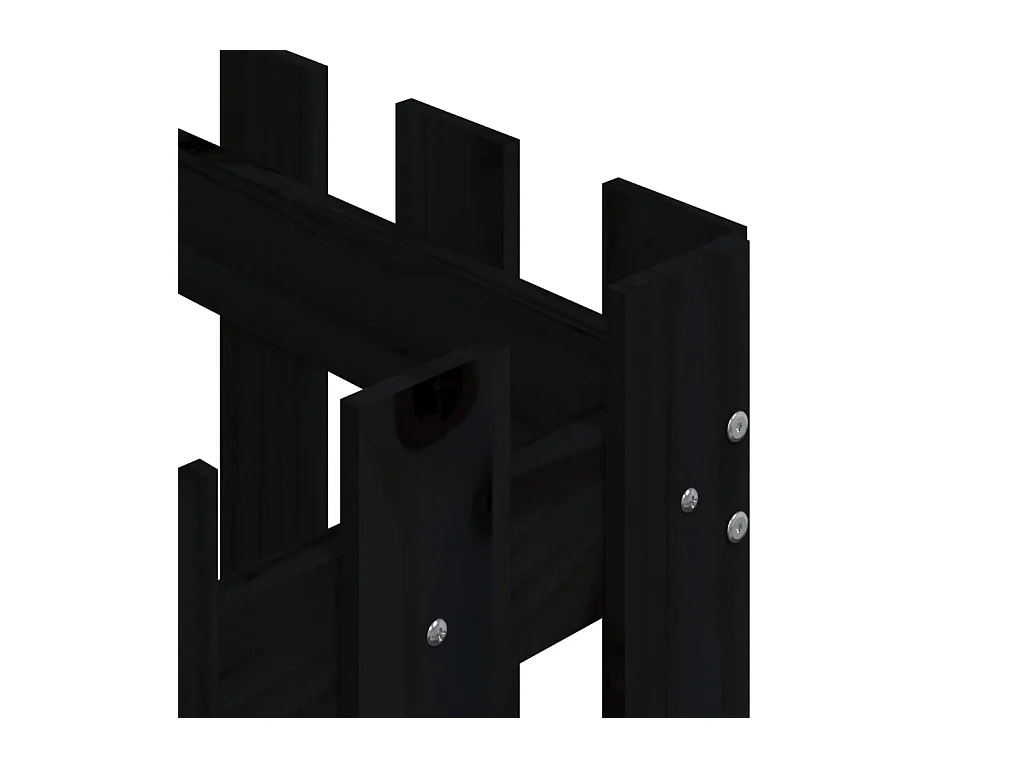 Jardinière bac lit surélevé noire 60 x 60 x 60 cm 02_0038110