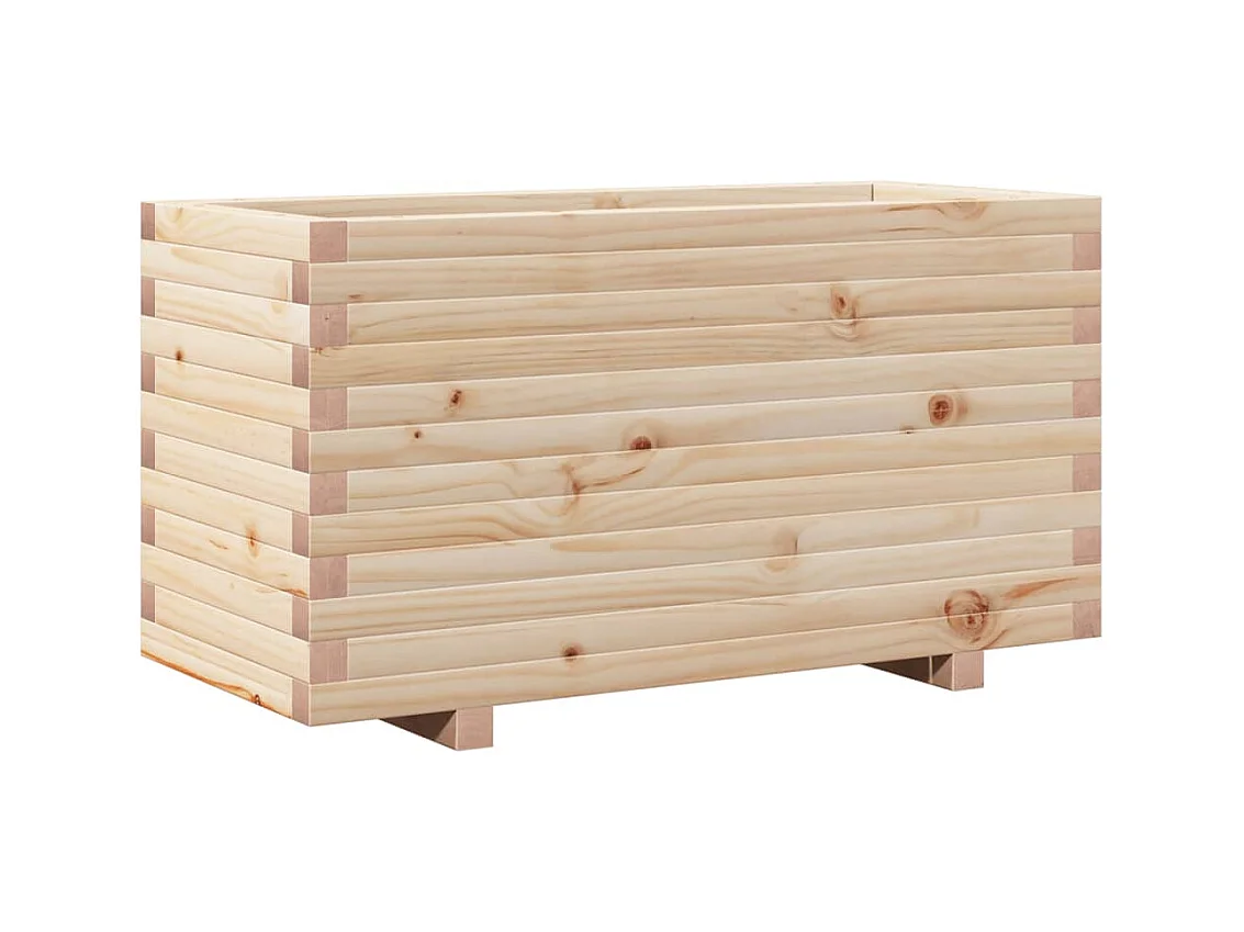Jardinière bac lit surélevé bois marron 90 x 40 x 49.5 cm 02_0037985