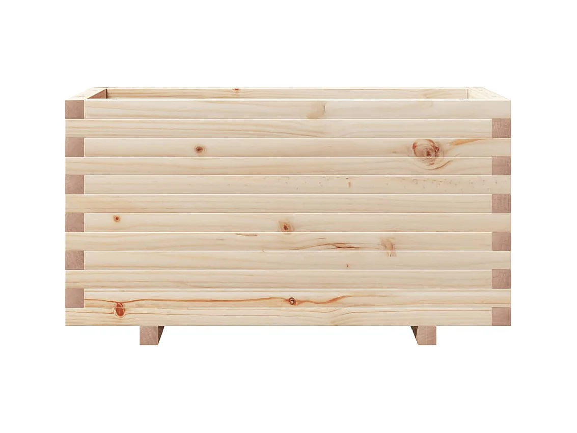 Jardinière bac lit surélevé bois marron 90 x 40 x 49.5 cm 02_0037985