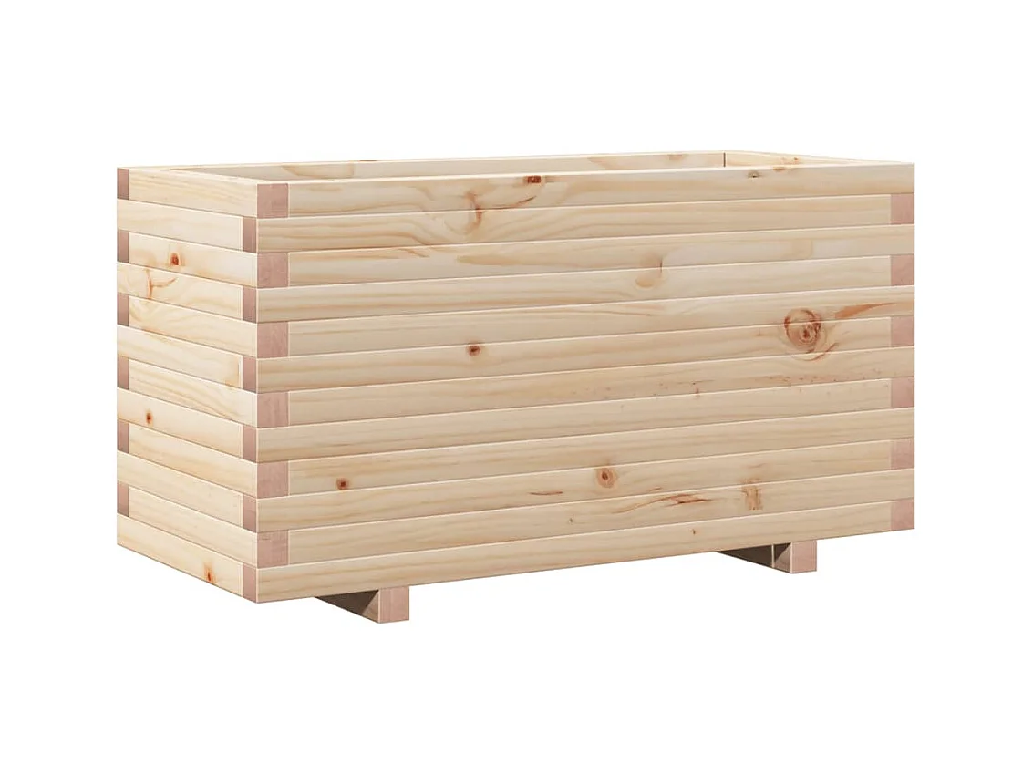 Jardinière bac lit surélevé bois marron 90 x 40 x 49.5 cm 02_0037985