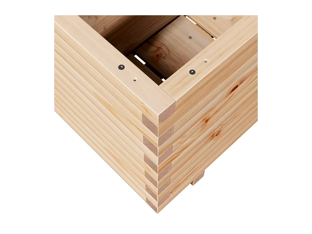 Jardinière bac lit surélevé bois marron 90 x 40 x 49.5 cm 02_0037985