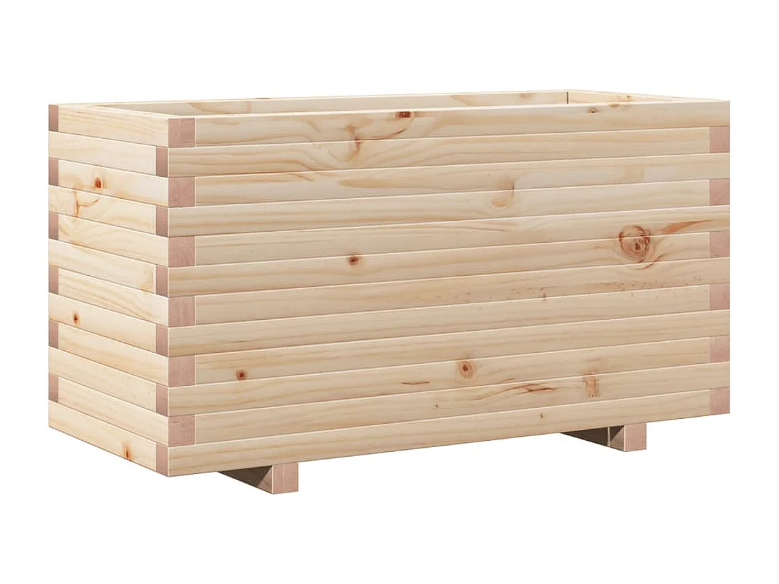 Vassoio per fioriera aiuola rialzata piante fiori terrazza giardino 90 x 40 x 49,5 cm legno di pino massiccio marrone 02_0037985