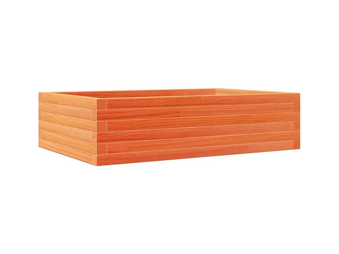 Vassoio per fioriera aiuola rialzata piante fiori terrazza giardino cera 90 x 60 x 23 cm legno di pino massiccio marrone 02_0038518
