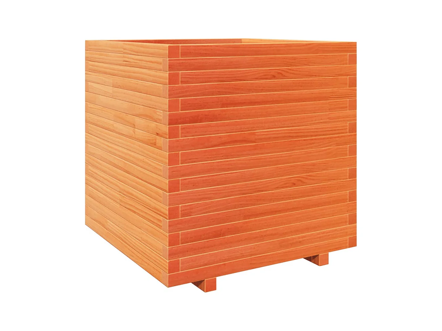 Jardinière bac lit surélevé bois marron 70 x 70 x 72.5 cm 02_0038497