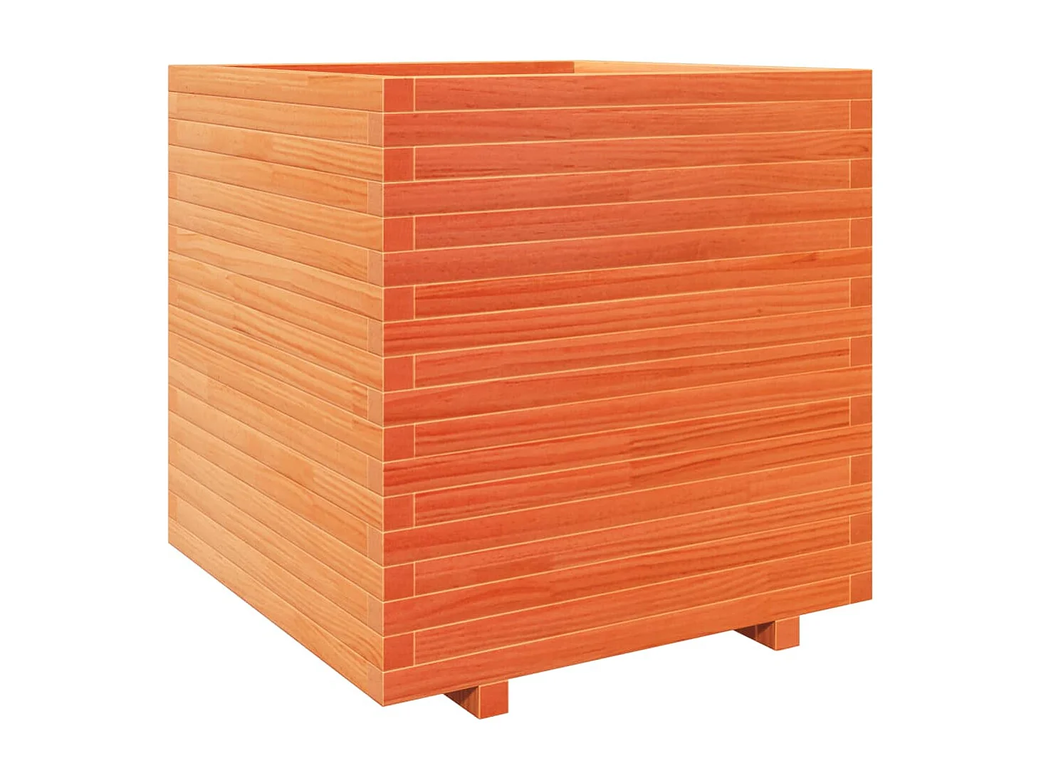 Vassoio per fioriera aiuola rialzata piante fiori terrazza giardino cera 70 x 70 x 72,5 cm legno di pino massiccio marrone 02_0038497