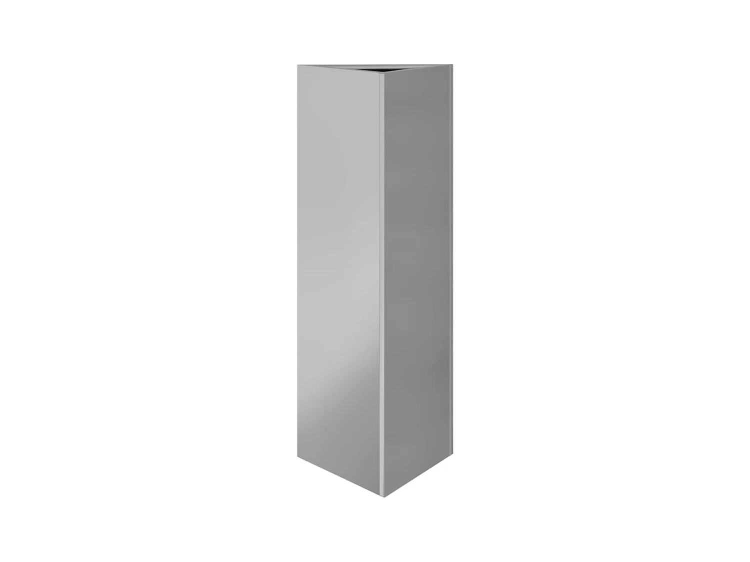 Vaso per fioriera aiuola rialzata piante fiori terrazzo giardino triangolare 30 x 26 x 75 cm acciaio zincato Argento 02_0038806