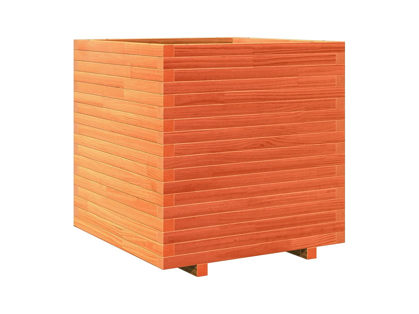 Vassoio per fioriera aiuola rialzata piante fiori terrazza giardino cera 70 x 70 x 72 cm legno di pino massiccio marrone 02_0038496