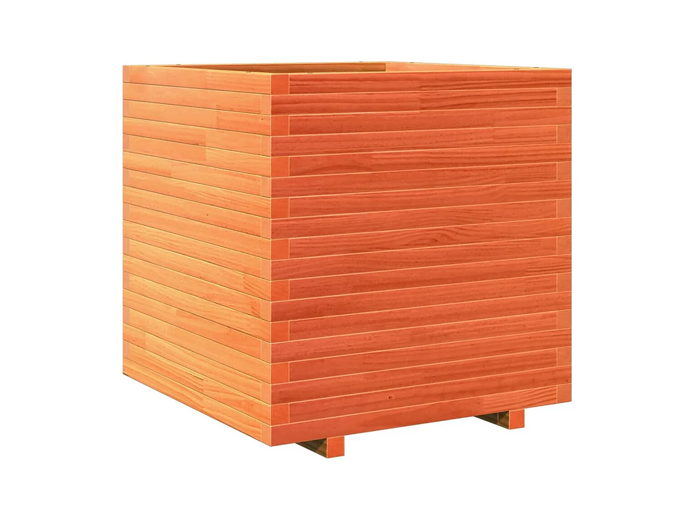 Vassoio per fioriera aiuola rialzata piante fiori terrazza giardino cera 70 x 70 x 72 cm legno di pino massiccio marrone 02_0038496