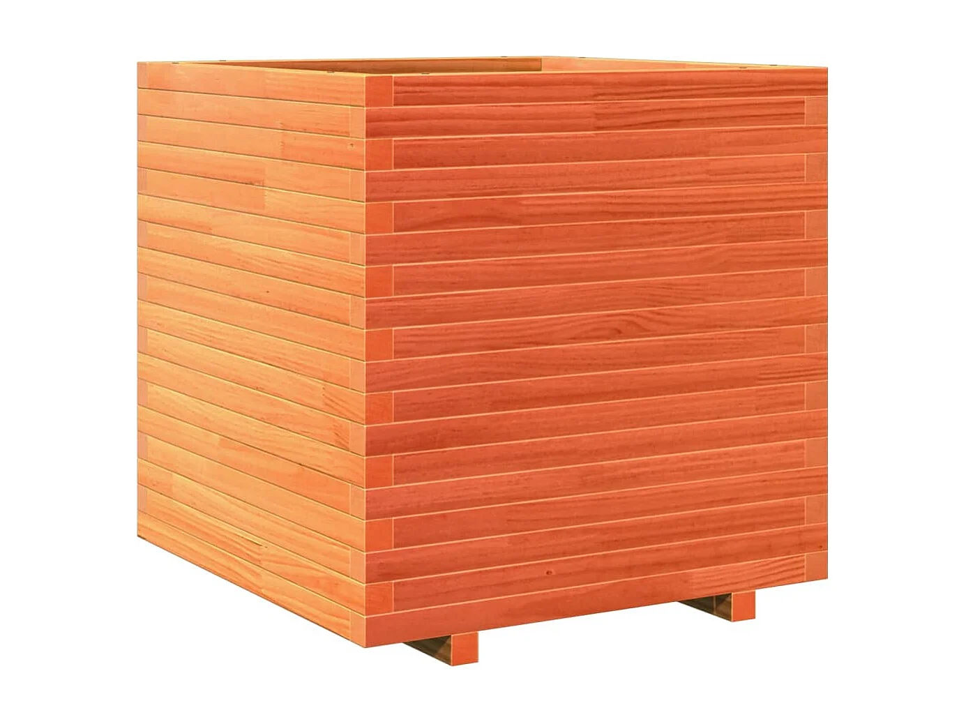 Vassoio per fioriera aiuola rialzata piante fiori terrazza giardino cera 70 x 70 x 72 cm legno di pino massiccio marrone 02_0038496