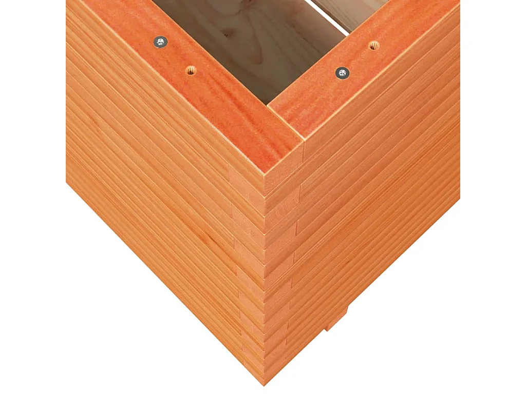 Vassoio per fioriera aiuola rialzata piante fiori terrazza giardino cera 70 x 70 x 72 cm legno di pino massiccio marrone 02_0038496