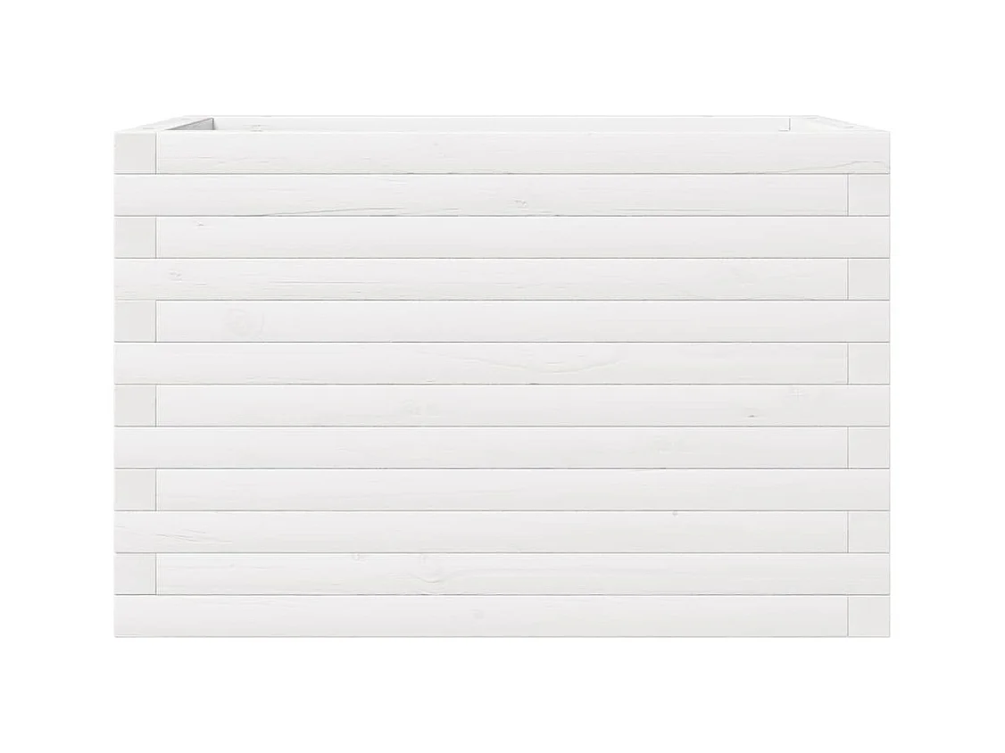 Jardinière bac lit surélevé bois blanche 70 x 40 x 46 cm 02_0037783