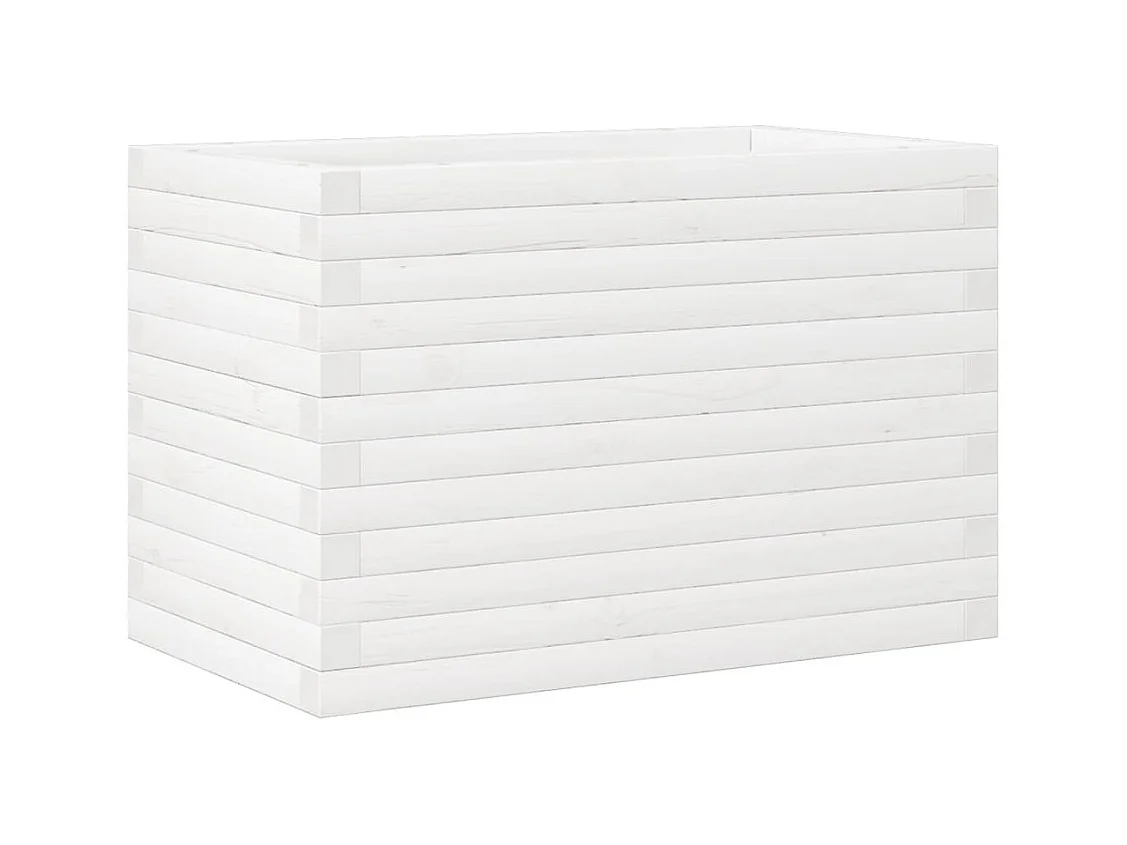 Jardinière bac lit surélevé bois blanche 70 x 40 x 46 cm 02_0037783