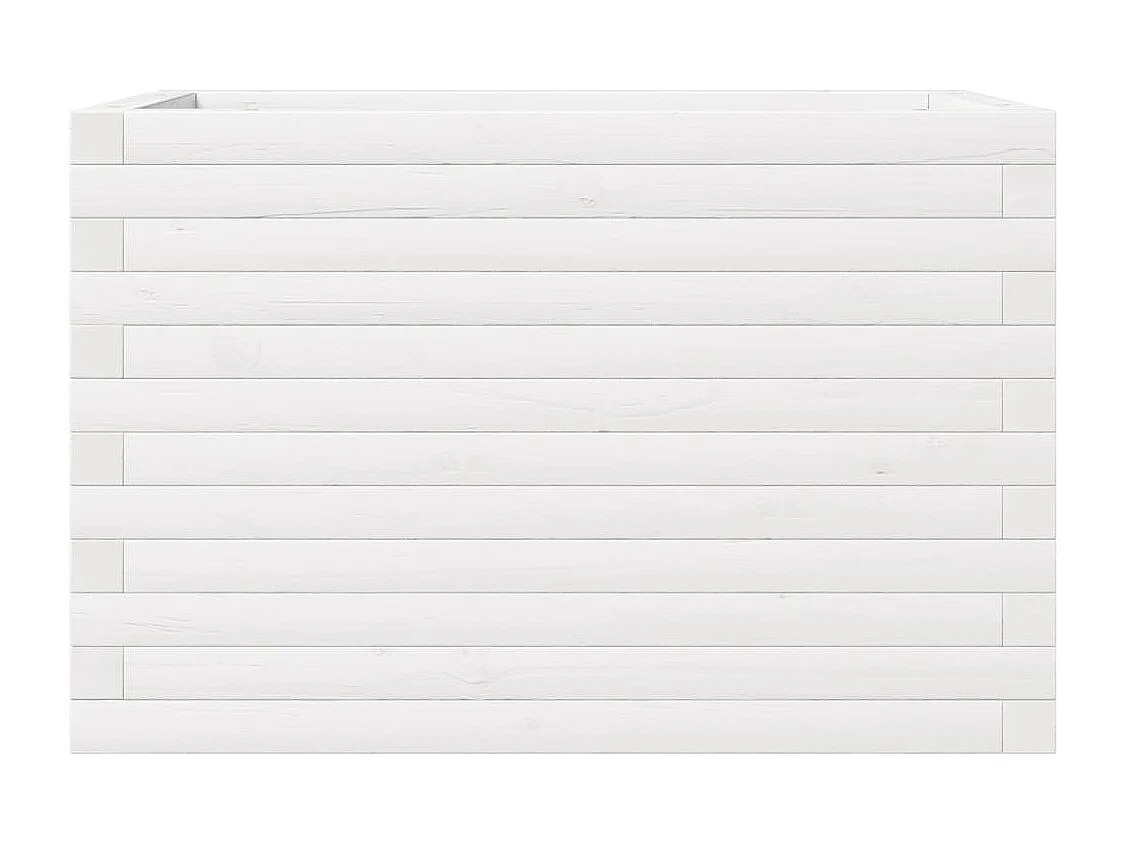 Macetero bancal elevado plantas flores terraza jardín 70 x 40 x 46 cm madera maciza de pino blanco 02_0037783