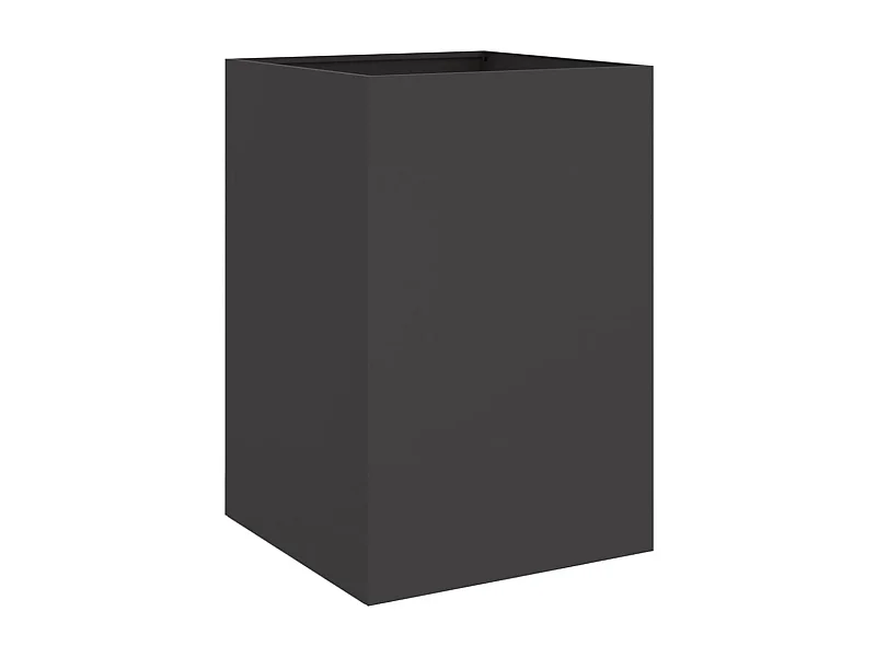 Vassoio per fioriera aiuola rialzata piante fiori terrazza giardino 52 x 48 x 75 cm acciaio nero 02_0037685