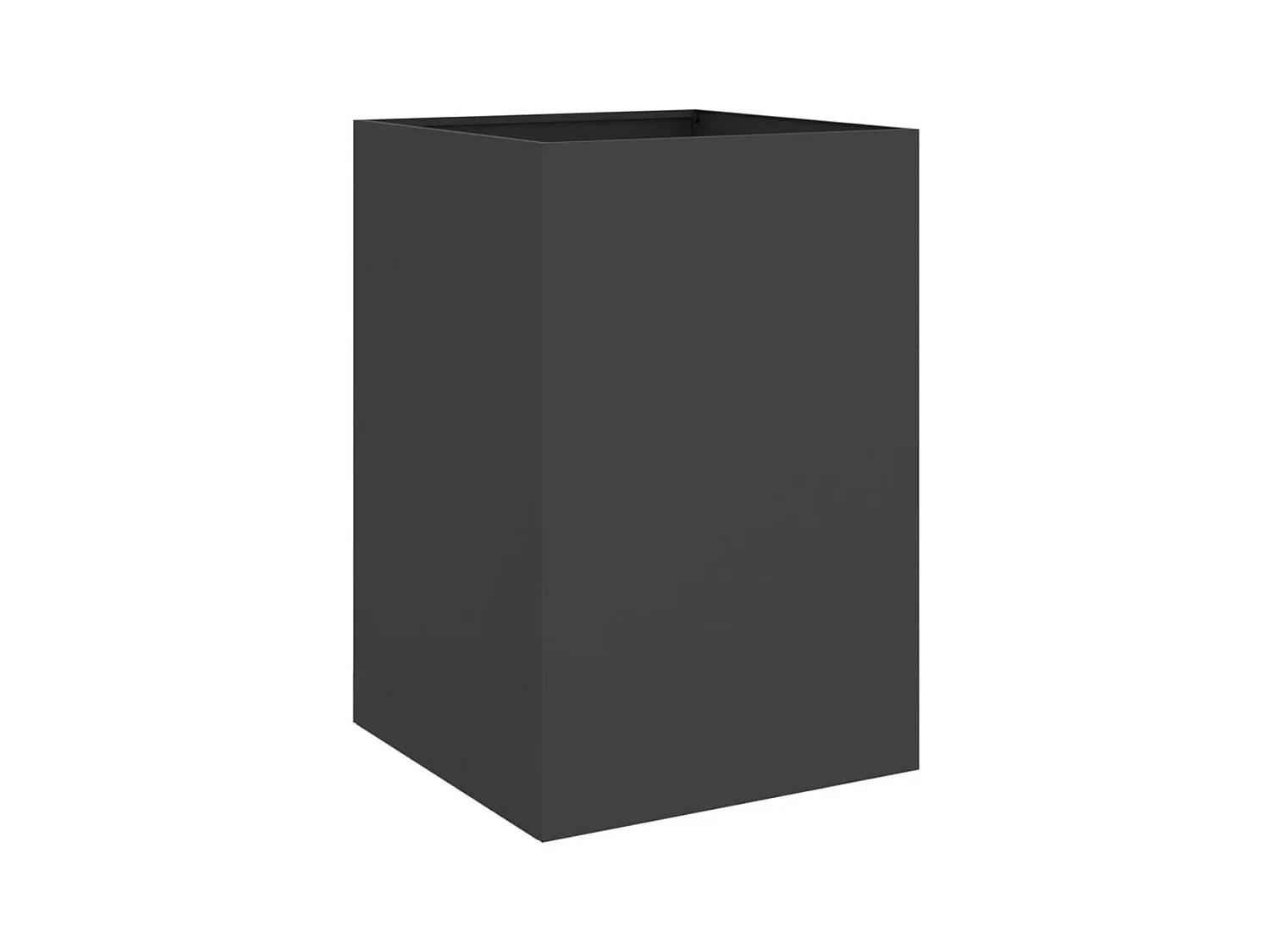 Vassoio per fioriera aiuola rialzata piante fiori terrazza giardino 52 x 48 x 75 cm acciaio nero 02_0037685