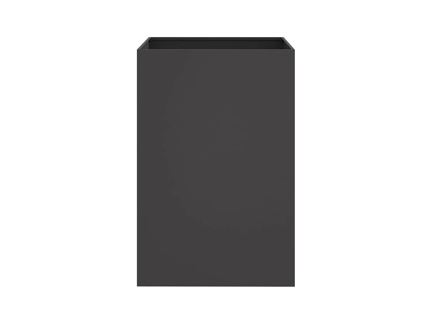 Vassoio per fioriera aiuola rialzata piante fiori terrazza giardino 52 x 48 x 75 cm acciaio nero 02_0037685