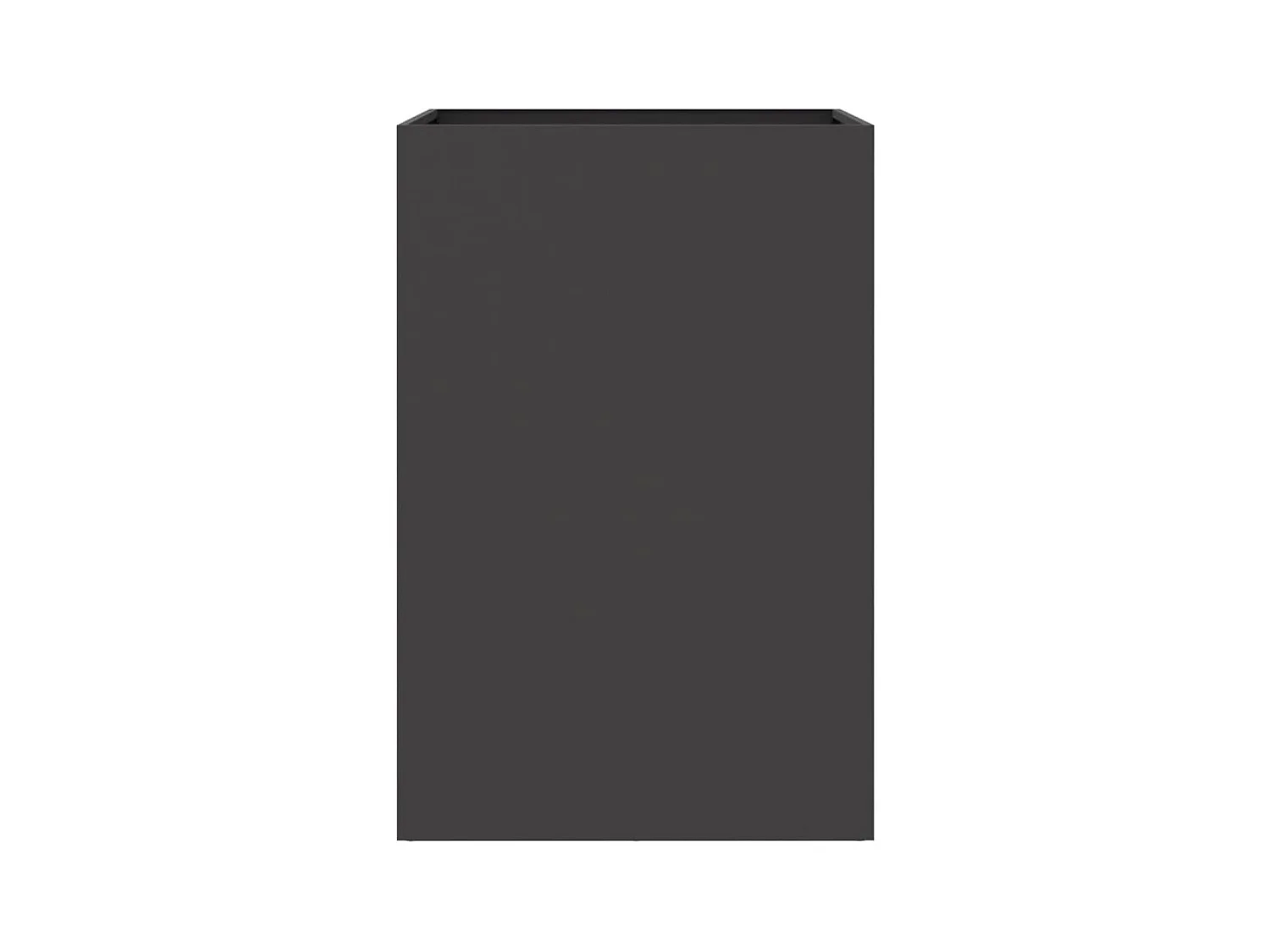 Vassoio per fioriera aiuola rialzata piante fiori terrazza giardino 52 x 48 x 75 cm acciaio nero 02_0037685