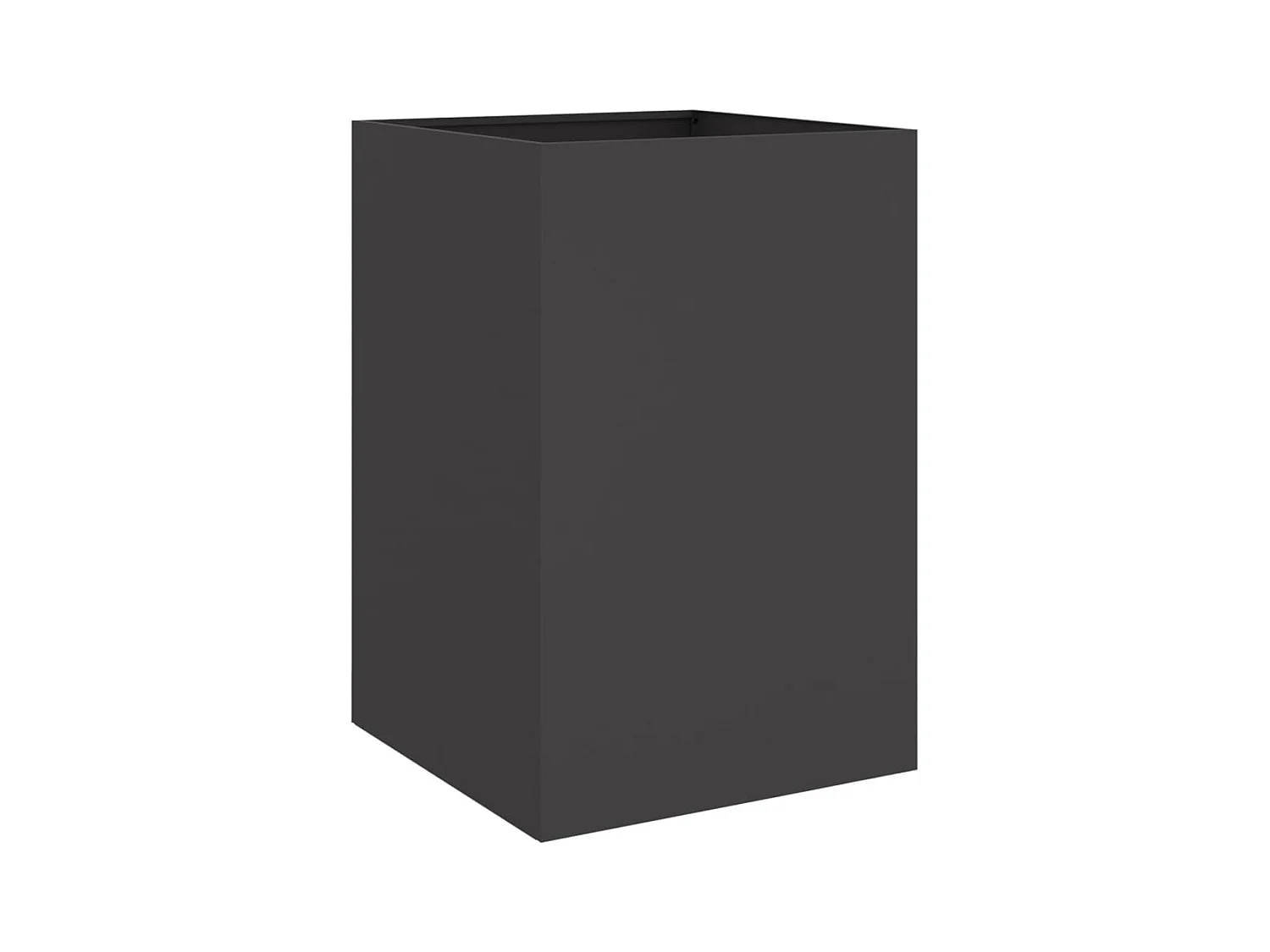 Vassoio per fioriera aiuola rialzata piante fiori terrazza giardino 52 x 48 x 75 cm acciaio nero 02_0037685