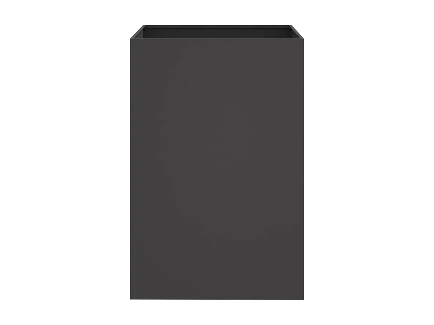 Vassoio per fioriera aiuola rialzata piante fiori terrazza giardino 52 x 48 x 75 cm acciaio nero 02_0037685