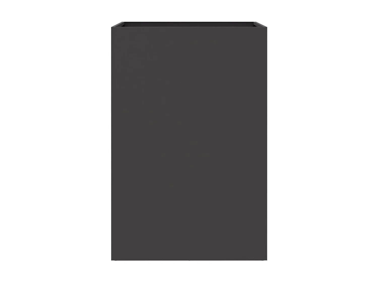 Vassoio per fioriera aiuola rialzata piante fiori terrazza giardino 52 x 48 x 75 cm acciaio nero 02_0037685