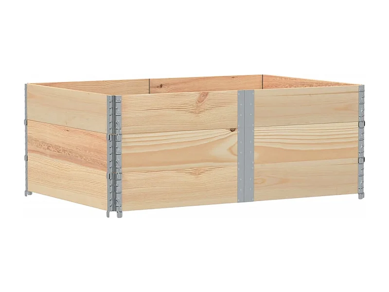 Macetero bancal elevado plantas flores terraza jardín 150 x 100 cm madera maciza de pino marrón 02_0037414