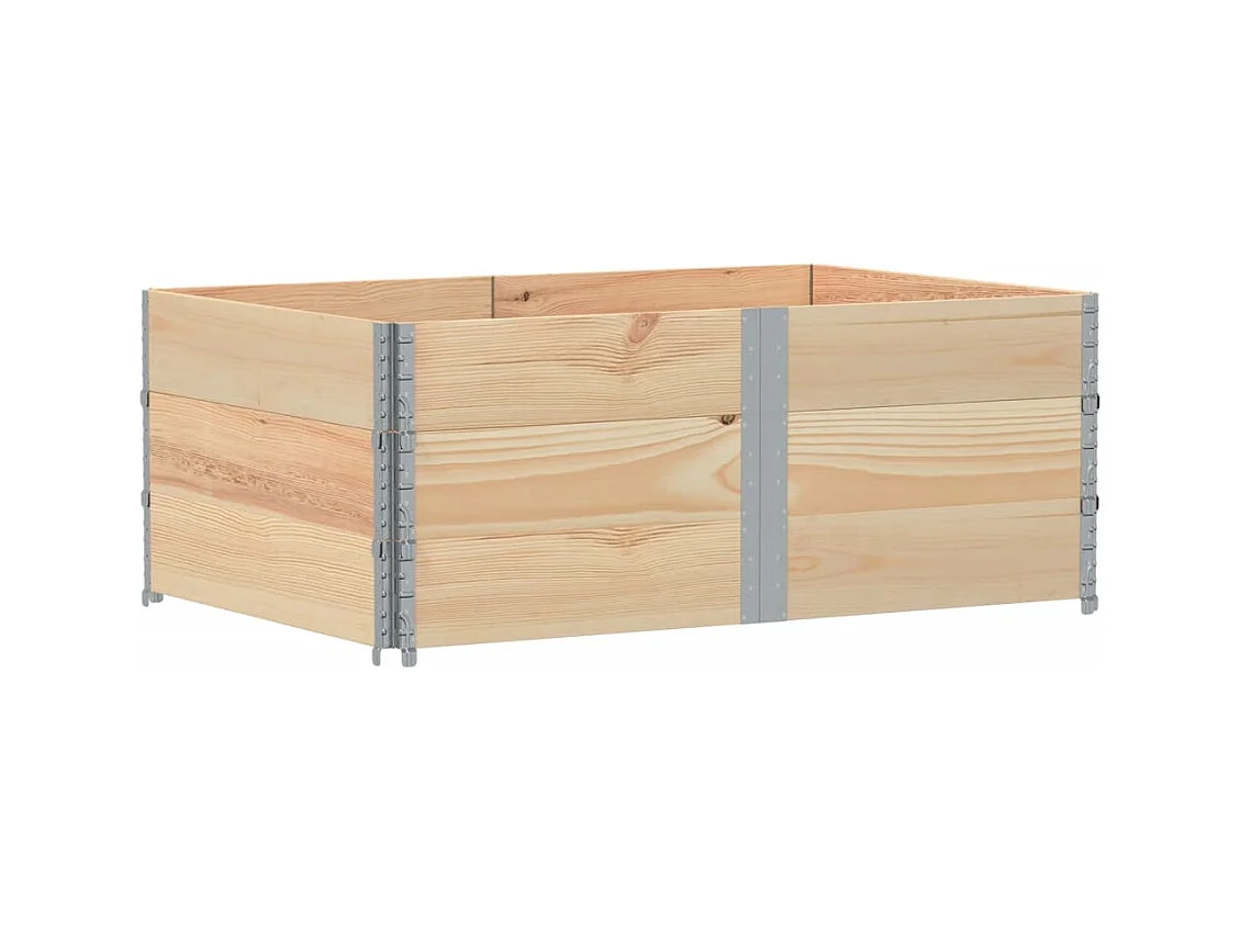 Macetero bancal elevado plantas flores terraza jardín 150 x 100 cm madera maciza de pino marrón 02_0037414