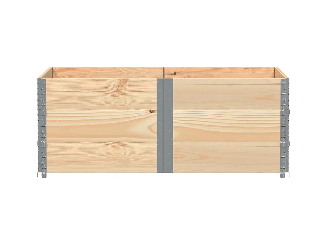 Macetero bancal elevado plantas flores terraza jardín 150 x 100 cm madera maciza de pino marrón 02_0037414