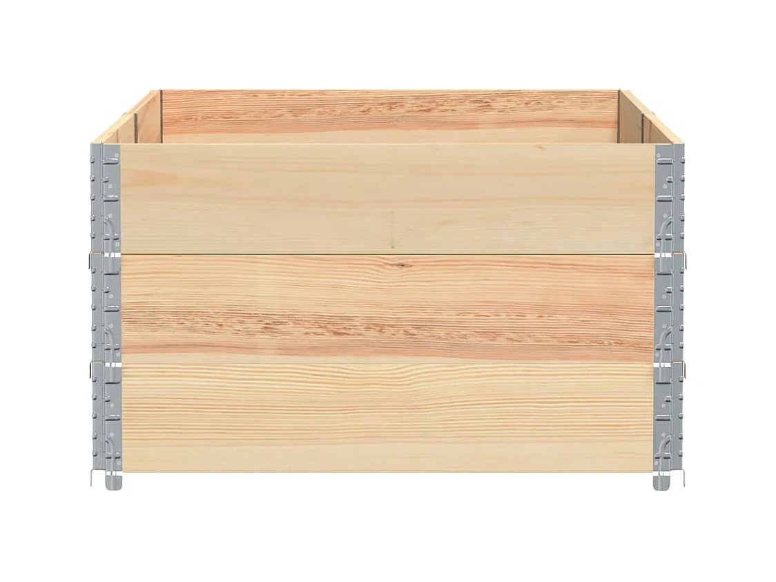 Macetero bancal elevado plantas flores terraza jardín 150 x 100 cm madera maciza de pino marrón 02_0037414