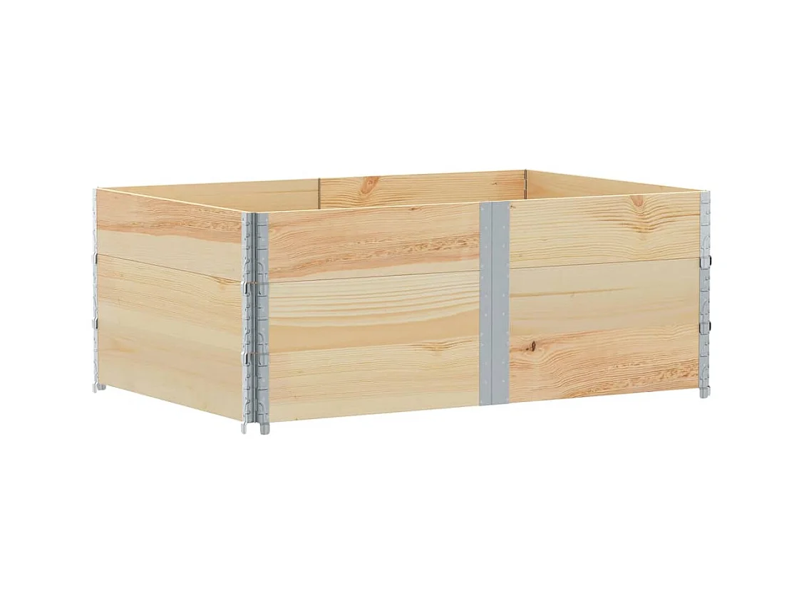 Macetero bancal elevado plantas flores terraza jardín 150 x 100 cm madera maciza de pino marrón 02_0037414