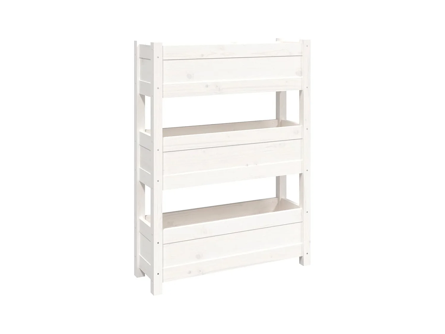 Jardinière bac lit surélevé bois blanche 77 x 25 x 104.5 cm 02_0037845