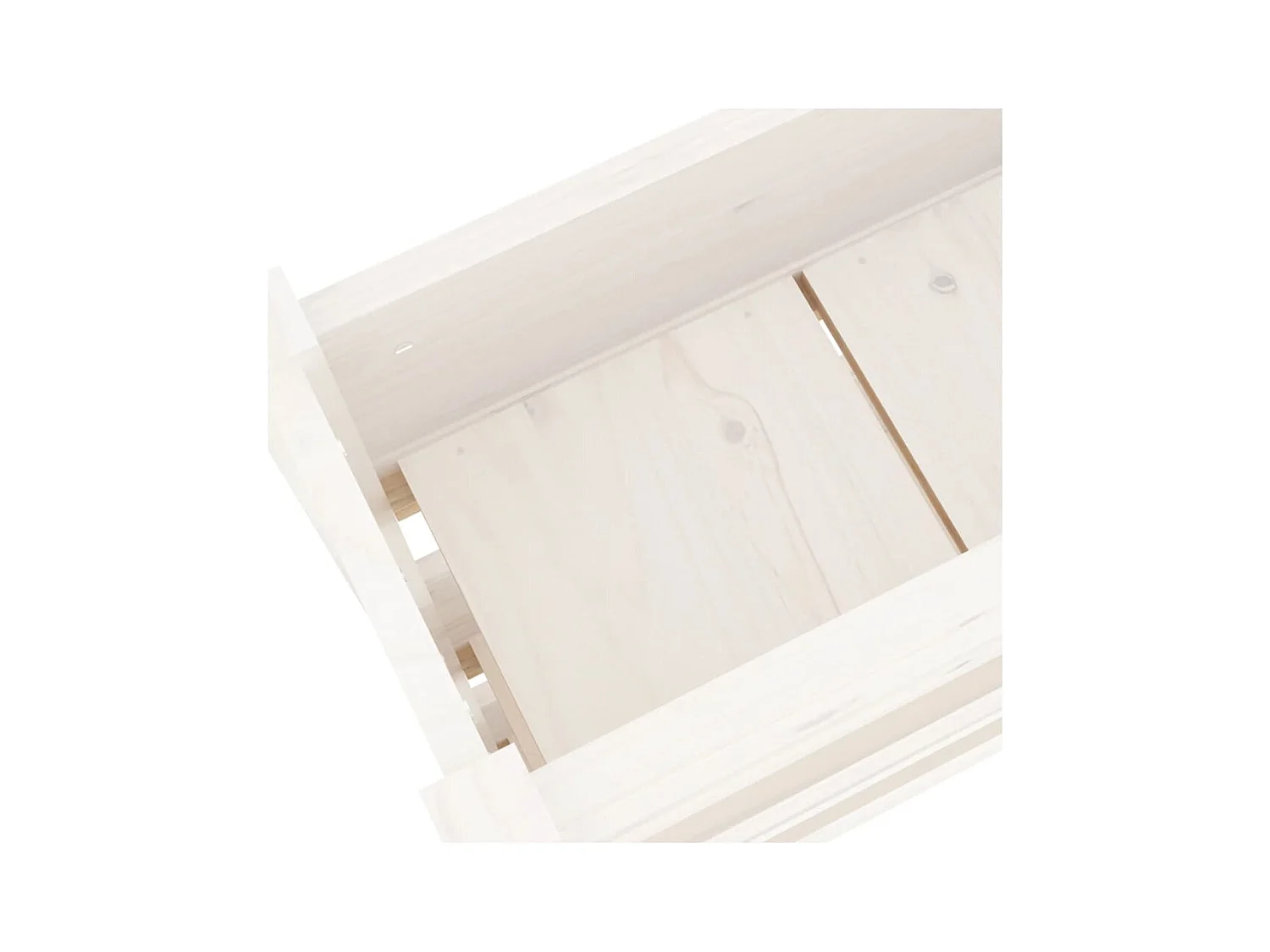 Jardinière bac lit surélevé bois blanche 77 x 25 x 104.5 cm 02_0037845