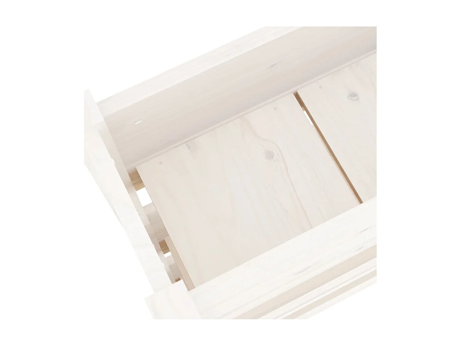 Macetero bancal elevado plantas flores terraza jardín 77 x 25 x 104,5 cm madera maciza de pino blanco 02_0037845