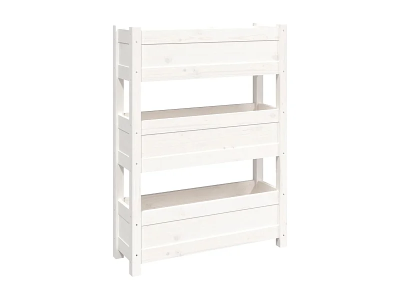 Jardinière bac lit surélevé bois blanche 77 x 25 x 104.5 cm 02_0037845