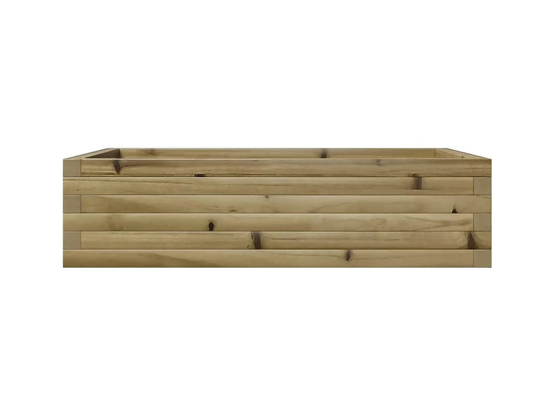 Jardinière bac lit surélevé bois marron 90 x 60 x 23 cm 02_0038007