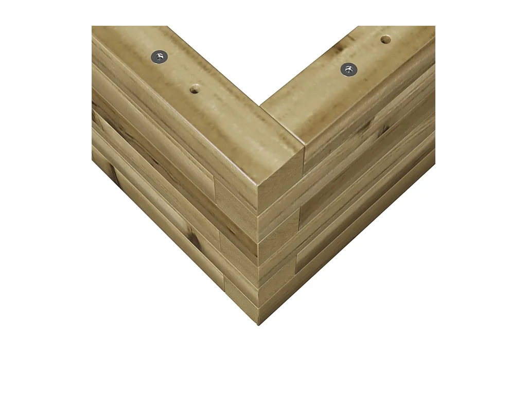 Jardinière bac lit surélevé bois marron 90 x 60 x 23 cm 02_0038007