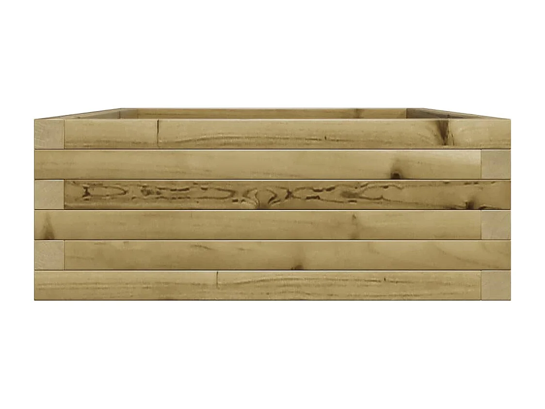 Vassoio per fioriera aiuola rialzata piante fiori terrazza giardino 90 x 60 x 23 cm legno di pino impregnato marrone 02_0038007