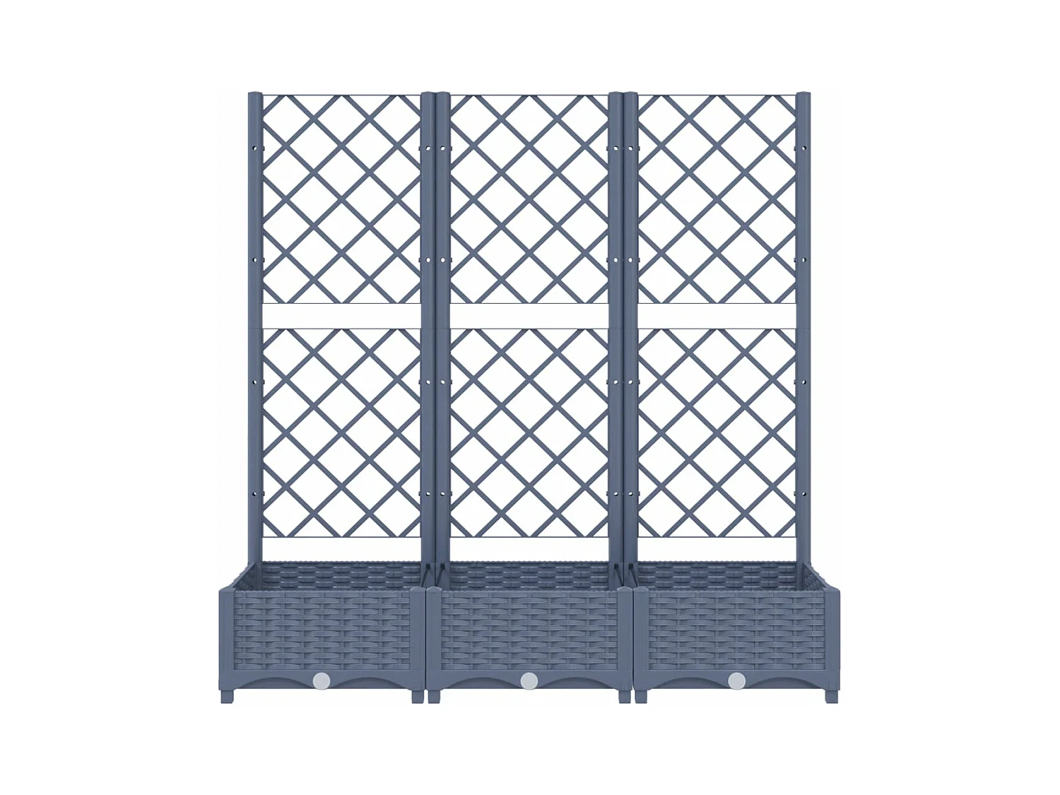 Jardinière bac lit surélevé grise 120 x 40 x 121.5 cm 02_0038231