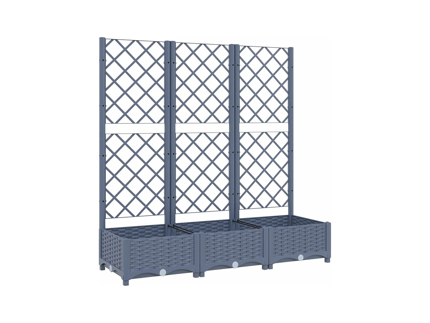 Jardinière bac lit surélevé grise 120 x 40 x 121.5 cm 02_0038231